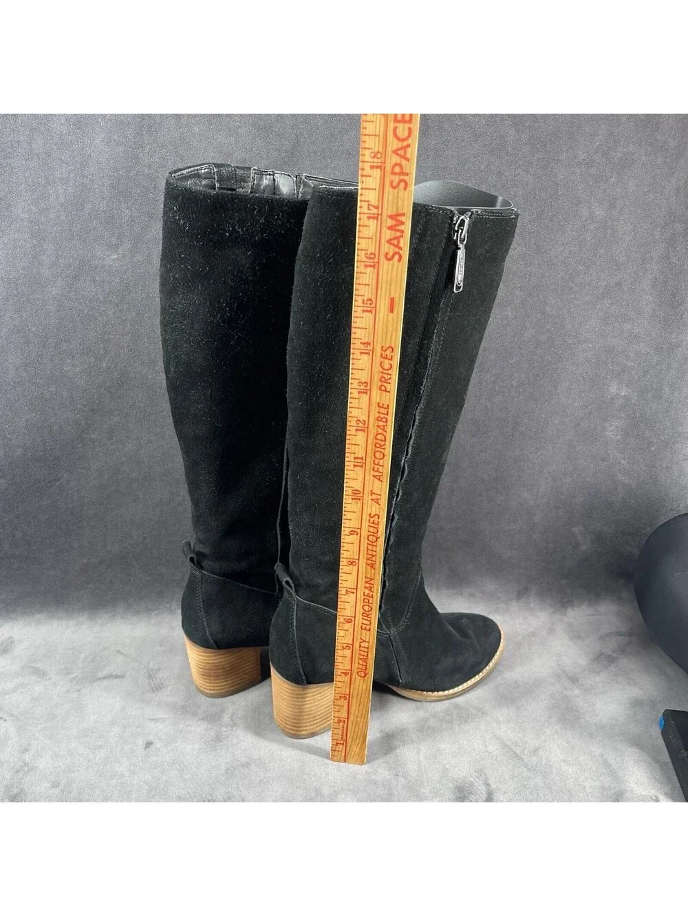 Blondo Wide Calf Black Suede Knee-High Boots Women’s Sz 8.5 Waterproof Tatiana